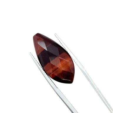 Tijgeroog rood briolet plat miss asia 25X12mm