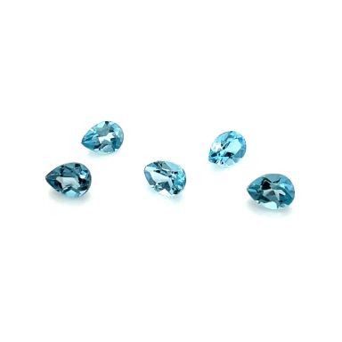 Topaas London Blue peer facet 4X3mm