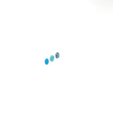 Turquoise ovaal cabochon 5X3mm