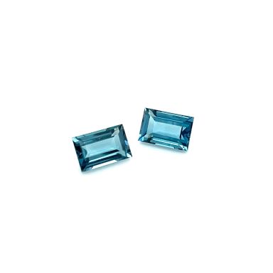 Topaas London Blue baguette facet 6X4mm