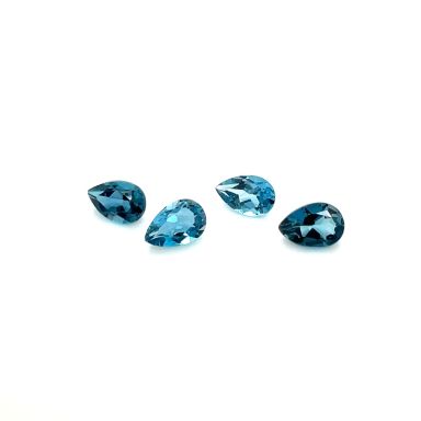 Topaas London Blue peer facet 6X4mm