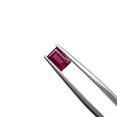 Rhodoliet baguette facet 6X4mm