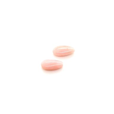 Pink opaal pampel plat 10X5mm