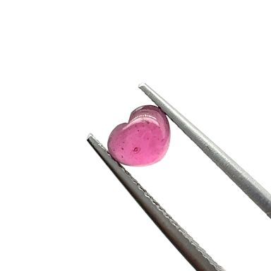 Rhodoliet hart cabochon 6X5mm