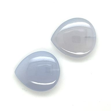 Chalcedoon plat pampel 18X16mm 