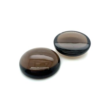 Rookkwarts rond cabochon plat 16mm