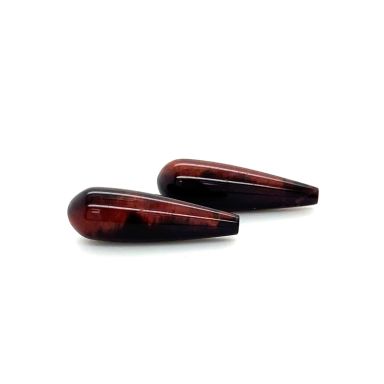 Tijgeroog (rood) pampel 20X6mm