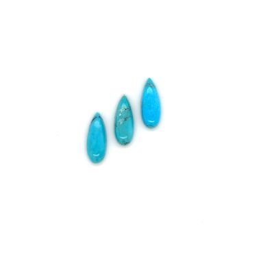 Turquoise peer cabochon 18X7mm