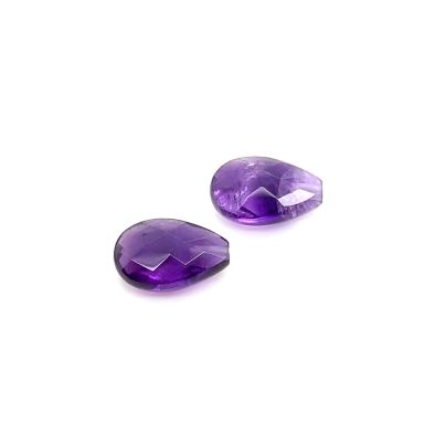 Amethyst (donker) briolet plat 12X8mm