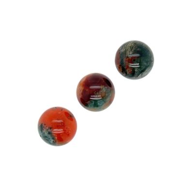 Mosagaat oranje rond cabochon 15mm