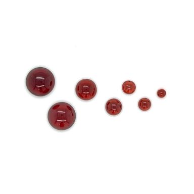 Granaat rond cabochon 6,5mm