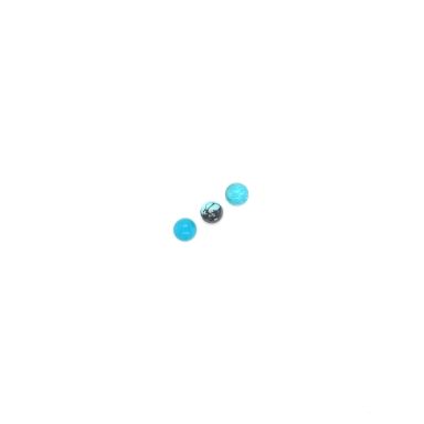 Turquoise rond cabochon 4mm