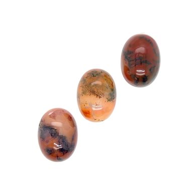 Mosagaat oranje ovaal cabochon 16X12mm