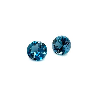 Topaas London Blue rond facet 10mm (diamond cut)