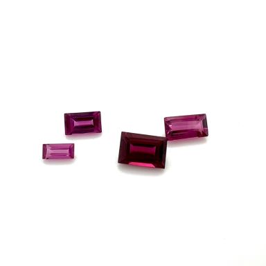 Rhodoliet baguette facet 5X3mm