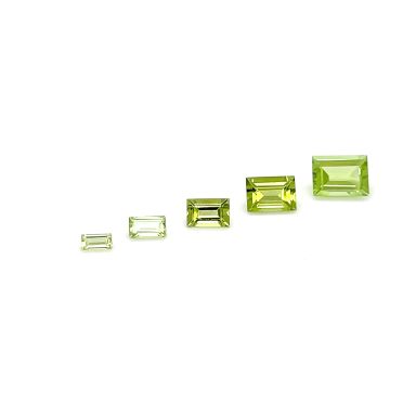 Peridoot baguette facet 4X2mm